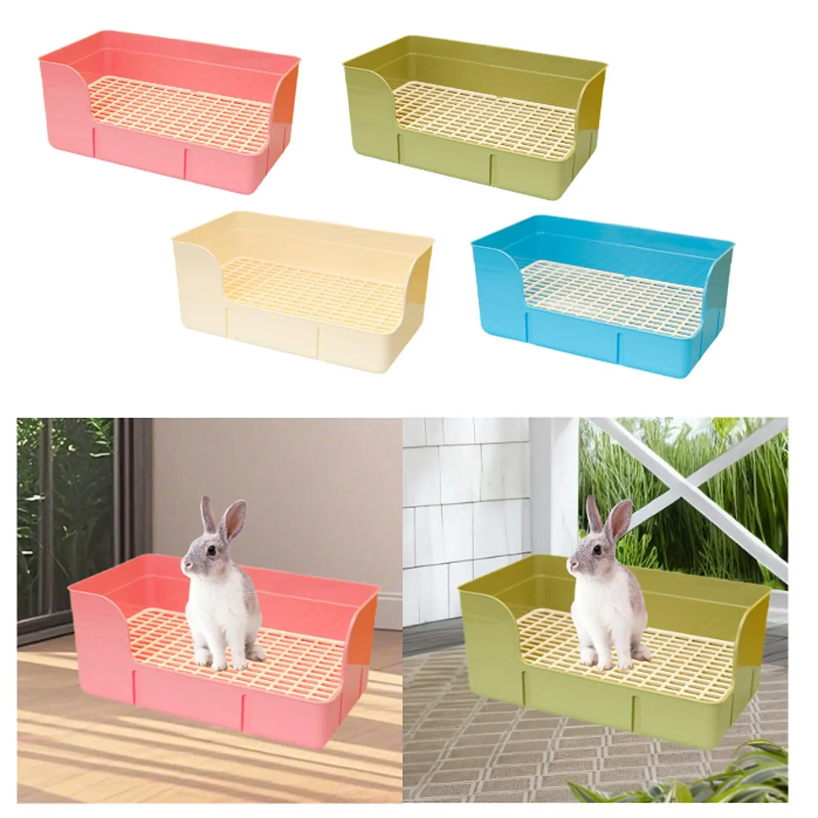 Pet Rabbit Litter Box Animal Bathroom Supplies Rabbit Urinal Tray Pet Toilet for Hamster Rats Ferrets Chinchillas Small Animals - Image 4
