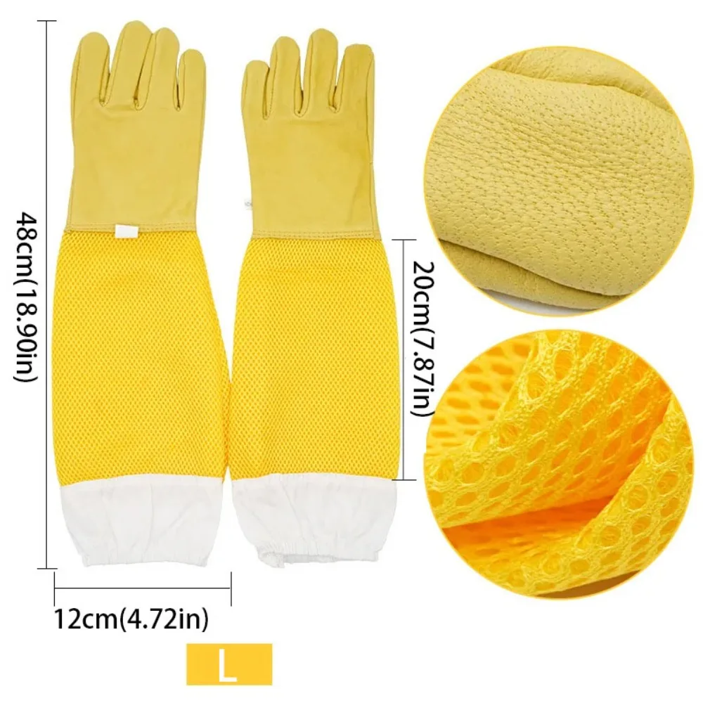 Beekeeper Gloves Protective Sleeves Ventilated Professional Anti Bee for Apiculture Beekeeper Prevent Beehive tools - Image 9