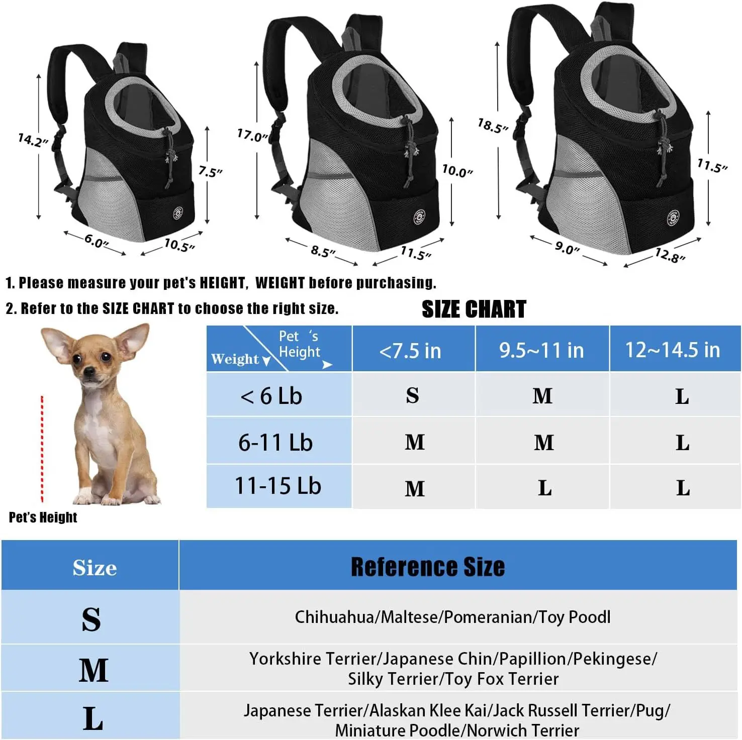 Pet Backpack Portable Portable dog Double Shoulder bag Outdoor Travel cat Carrier Bag Pet Dog Front Bag Mesh Backpack - Image 6