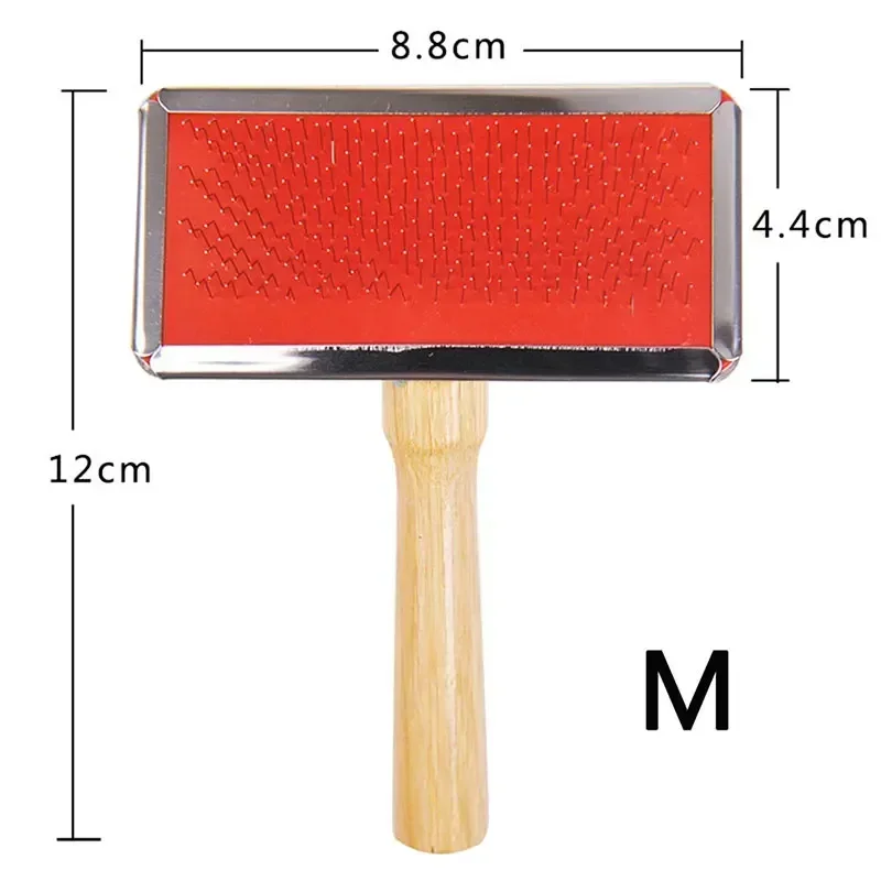 Wool Carding Comb Shedding Tool Pet Cleaning Spinning Needle Grooming Cats Supplies Dogs Hair Wooden Handle Slicker Brush Profes - Image 6