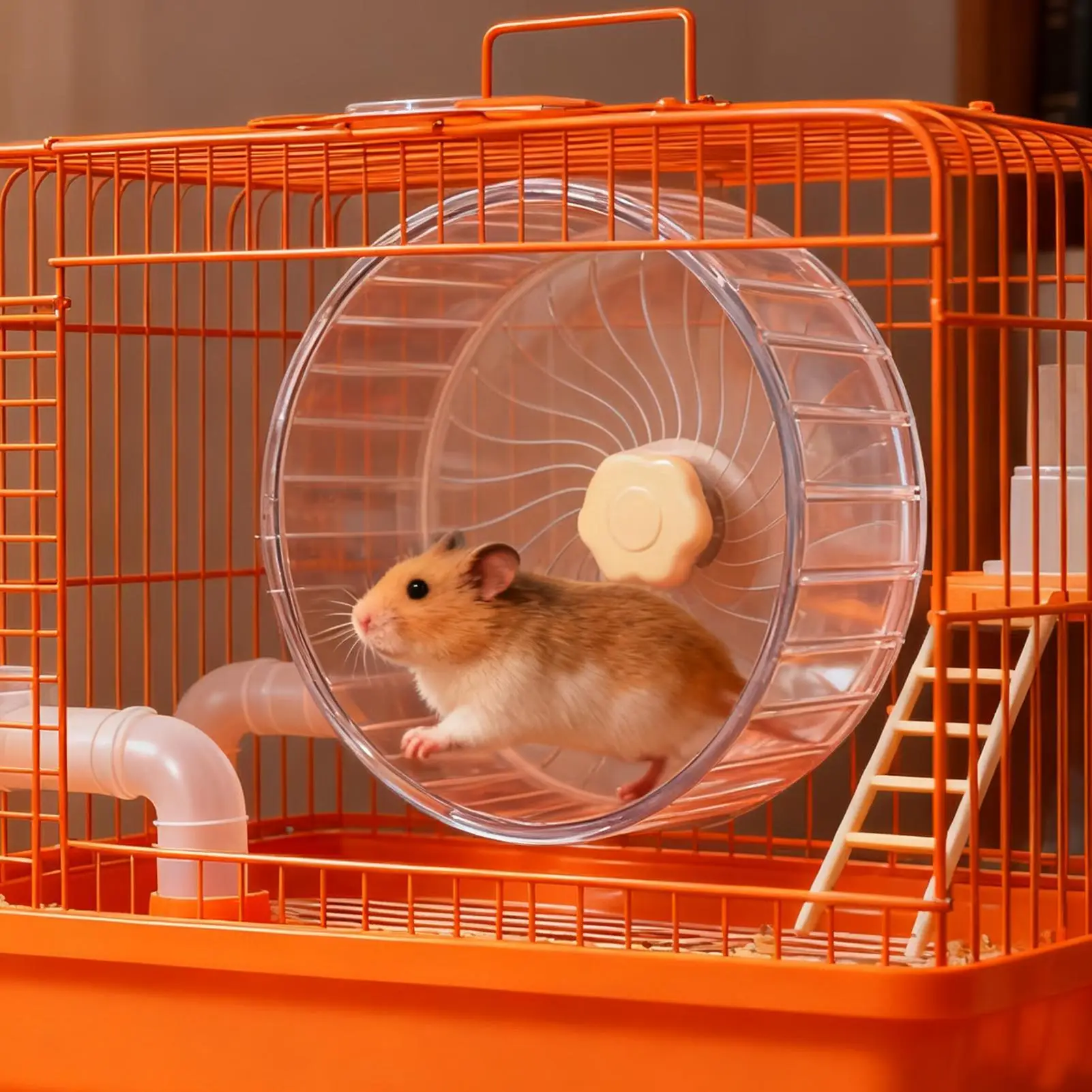 Silent Hamster Exercise Wheel Double Bearing Spinner Running Toy Small Animal Cage Accessories for Mice Hamsters Gerbils Pets - Image 4