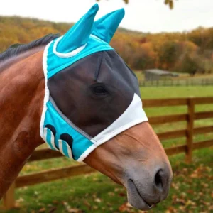 Breathable Horse Summer Eye Shield Elastic Mesh Horse Face Shields Comfortable Fly Mask for Horses for Small Medium Large Horses