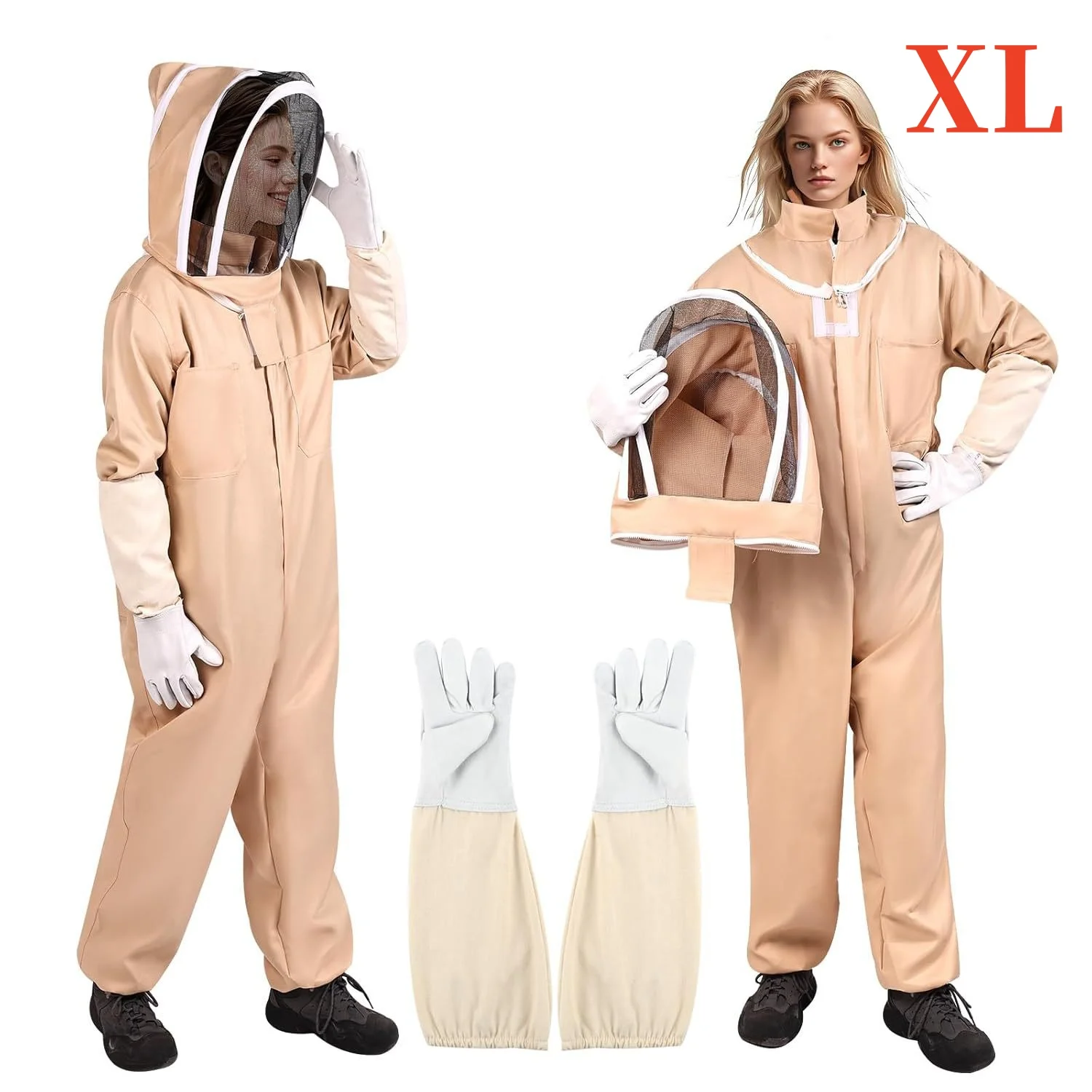 1 Set Professional Ventilated Full Body Beekeeping Bee Keeping Suit With Gloves Cotton Beekeeper Costume For Honey Harvesting - Image 8