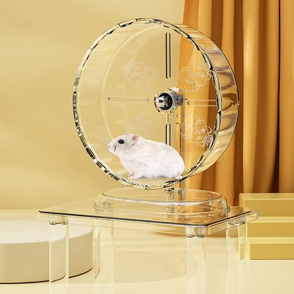 Hamster Running Sport Transparent Widened Running Wheel Support Toy Small Pet Roller Bearing Silent Running Wheel - Image 2