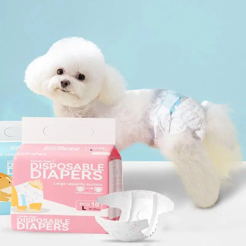 10Pcs Disposable Pet Diapers for Males Females Dogs Absorbent Doggy Disposable Underwear Physiological Pants for Dogs Puppy - Image 3
