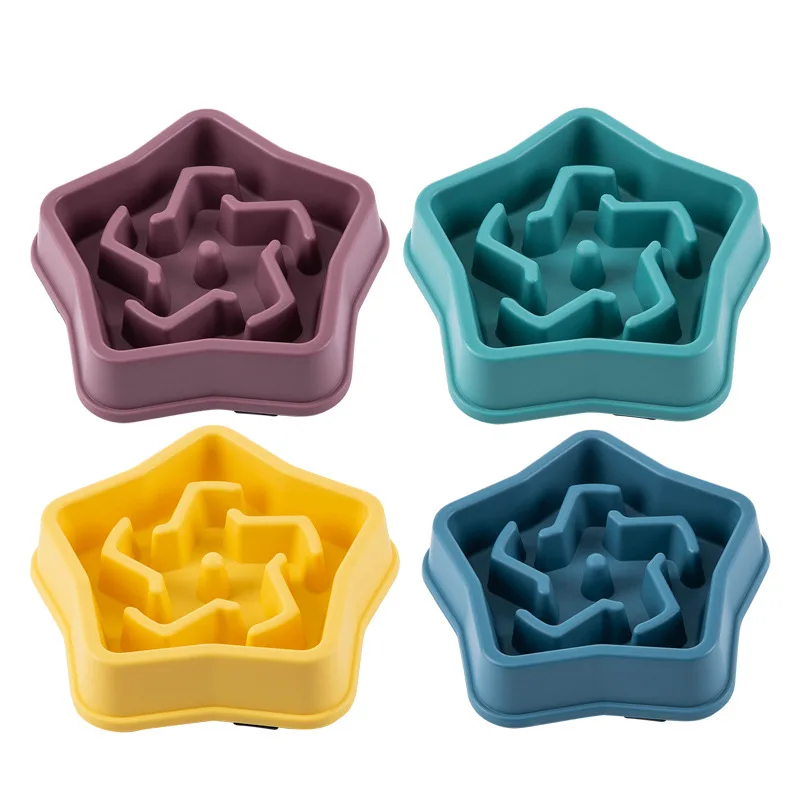 Pet Cat Dog Slow Food Bowl Fat Help Healthy Round Anti-choking Thickened And Non-slip Multiple Colors Shapes - Image 2