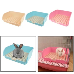 Large Rabbit Litter Box Litter Tray Toilet Pet Toilet Litter Bedding Box Potty for Ferret Bunny Small Animal