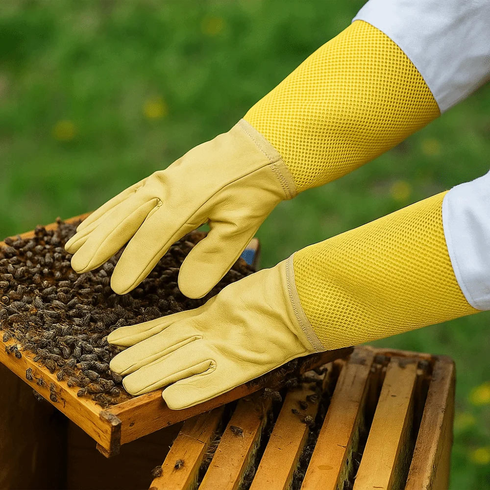Beekeeper Gloves Protective Sleeves Ventilated Professional Anti Bee for Apiculture Beekeeper Prevent Beehive tools - Image 2