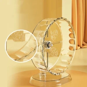 Hamster Cage Wheel Hamster Exercise Wheel Acrylic Transparent Prevent Slip Versatile Easy To Clean With Stand For Hamster Cage