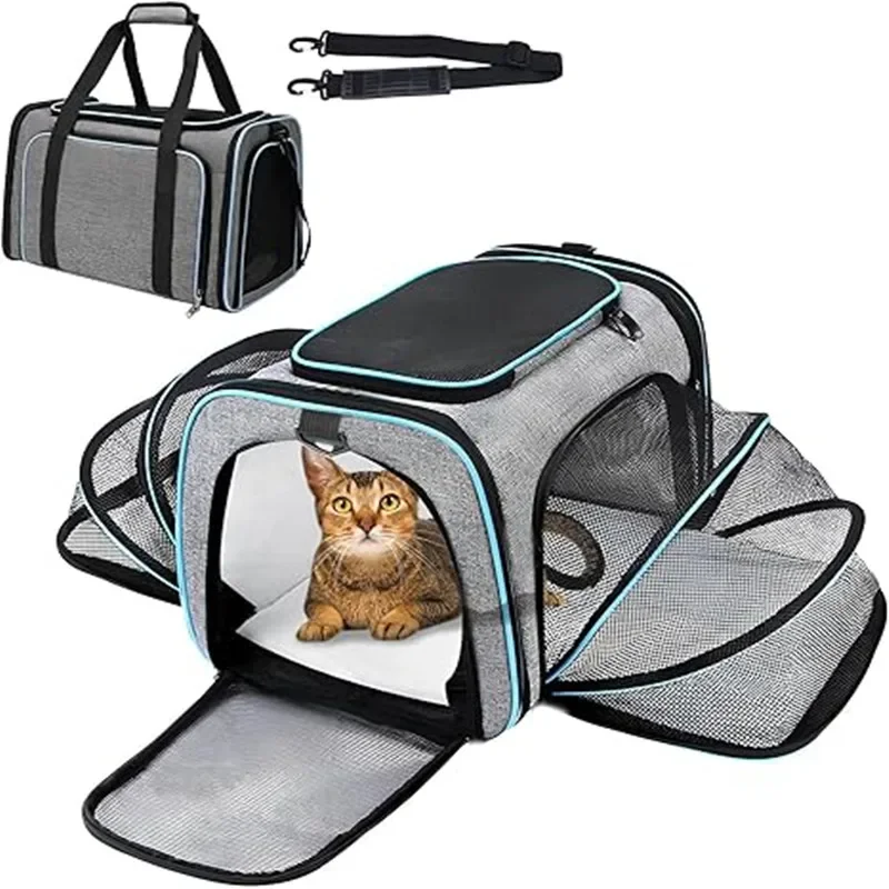 Pet Carrier Backpack Portable Breathable Foldable Light Comfort for Cats Dogs Outdoor Travel Transport Bag for Small Medium Pets - Image 2