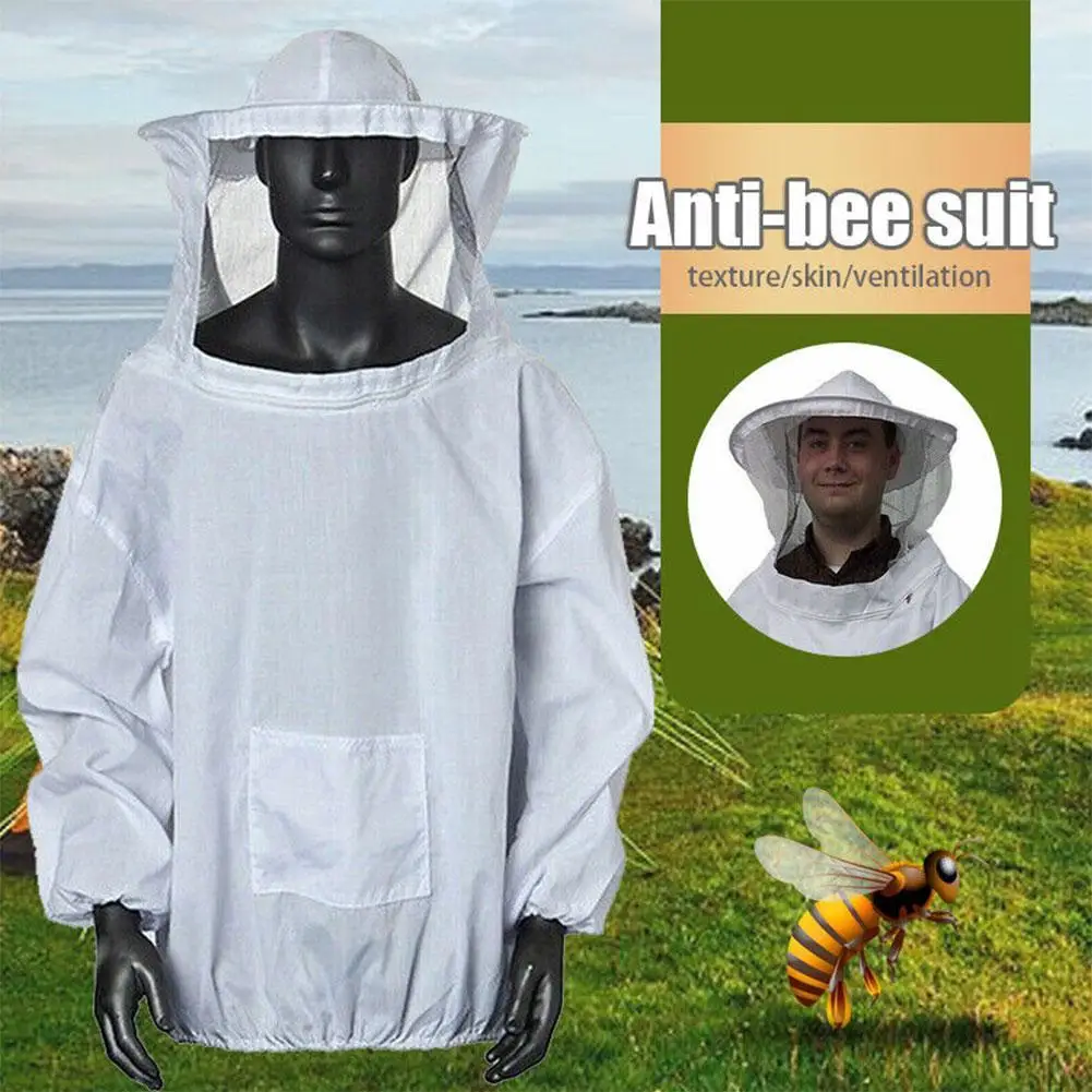 Protective Beekeeping Jacket Veil Smock Equipment Beekeeping Hat Sleeve Beekeeper Suit Apiculture Bee Dress - Image 3