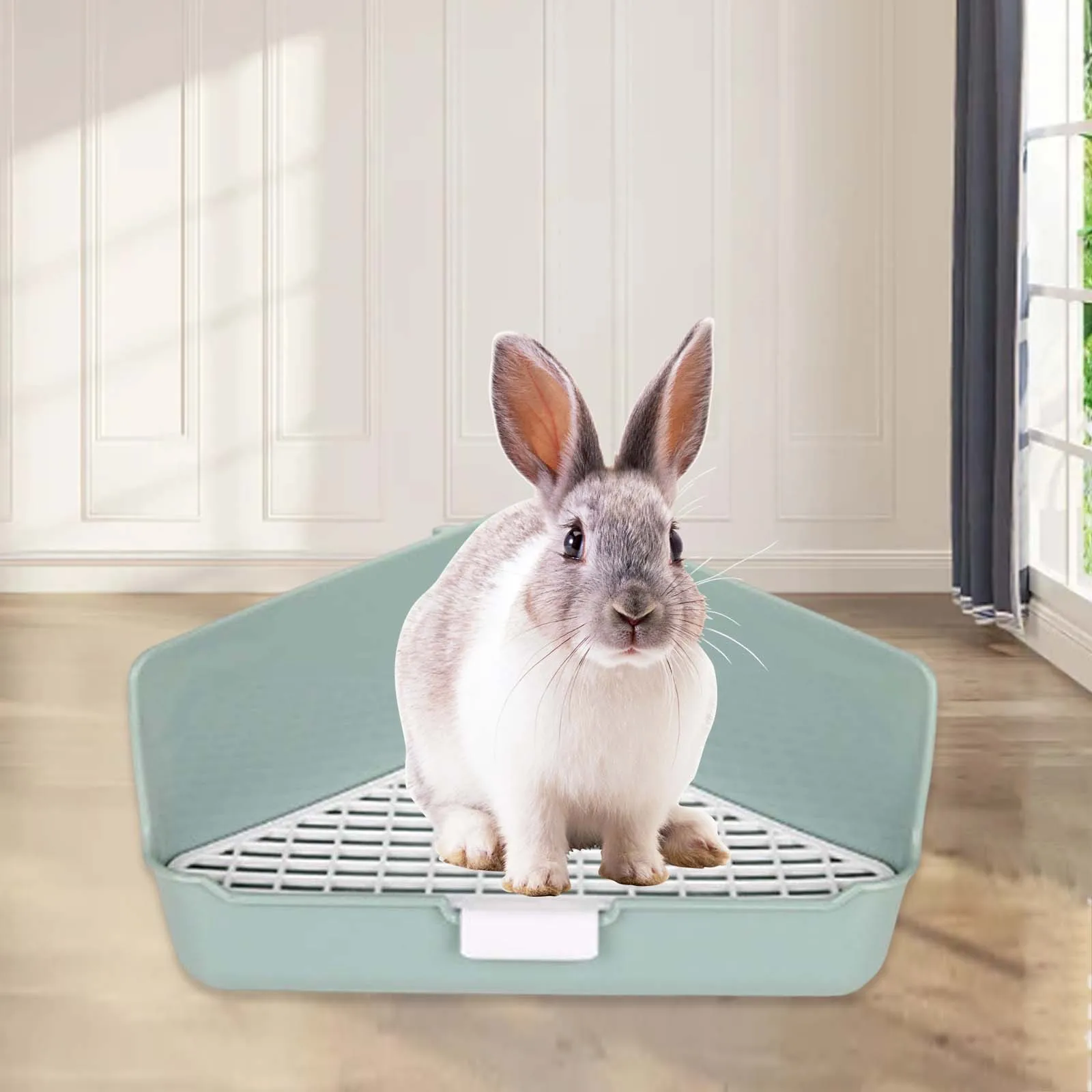 Rabbit Litter Box Pet Litter Pan Trainer Bunny Litter Box Cleaner for Hamster Chinchilla Ferret Hedgehog Pet Supplies - Image 4