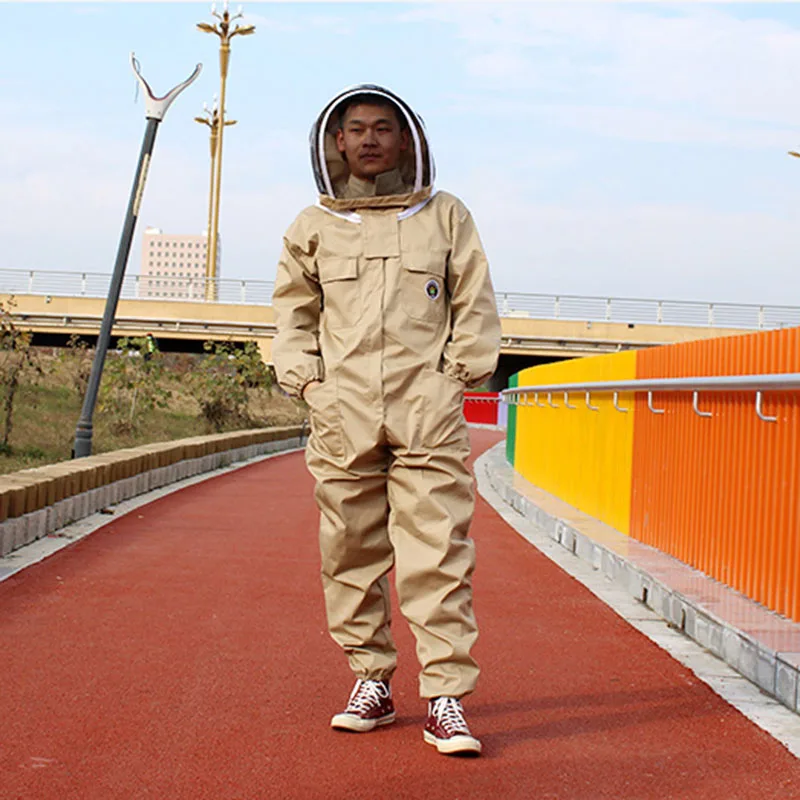 Beekeeping Suit Khaki Beekeeper Clothing Equipment Honeybee Overalls Accessories Apiculture Costume Tools Garden Supplies
