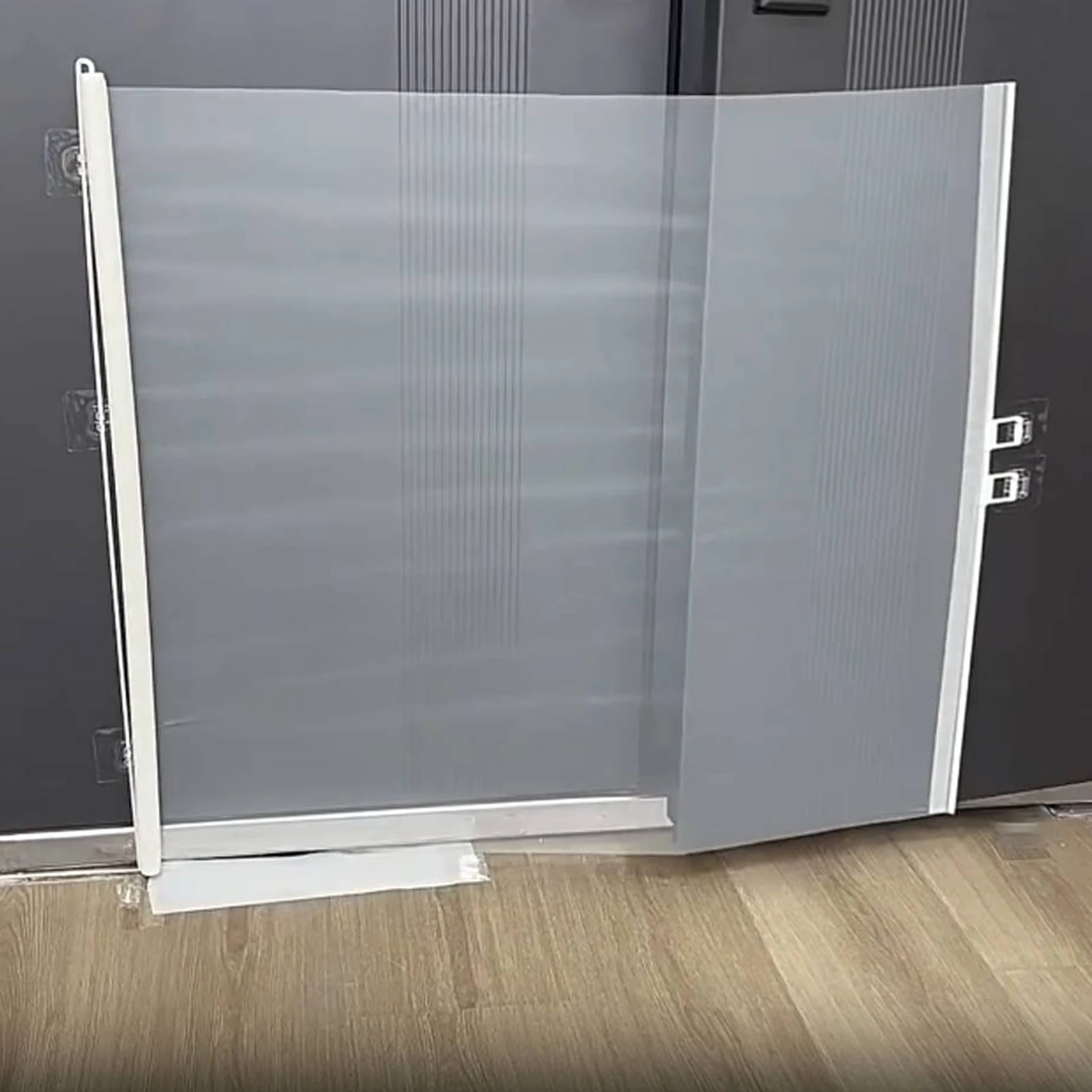 Retractable Dog Gate Prevent Your Dogs Cats from Jumping over for Deck Patio Mesh Baby Gate Mesh Dog Gate for Doorways Stairs - Image 3
