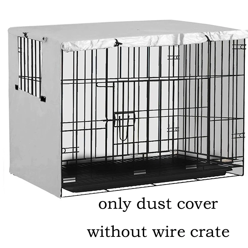 Pet Dog Kennel Cover 210D Oxford Dustproof Waterproof Durable Dog Cage Dust Cover Outdoor Foldable Universal Dog Cage Accessory - Image 9