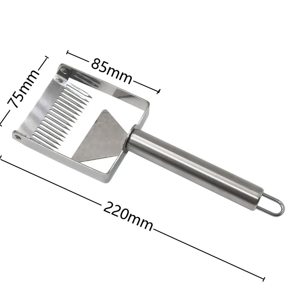 Beekeeping Tools Honey Scraper Fork Wooden Handle Stainless Steel Uncapping Forks Beekeeper Bee Hive Bee Honey Tool - Image 2