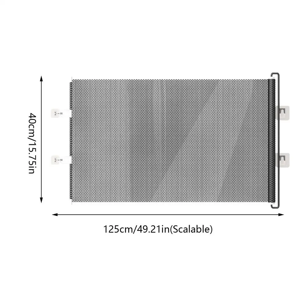 Retractable Pet Gate Dog Retractable Gate No-Drill Childproof Net Fence Cat Baffle for Indoor Staircase Patio Fireplace Deck - Image 8
