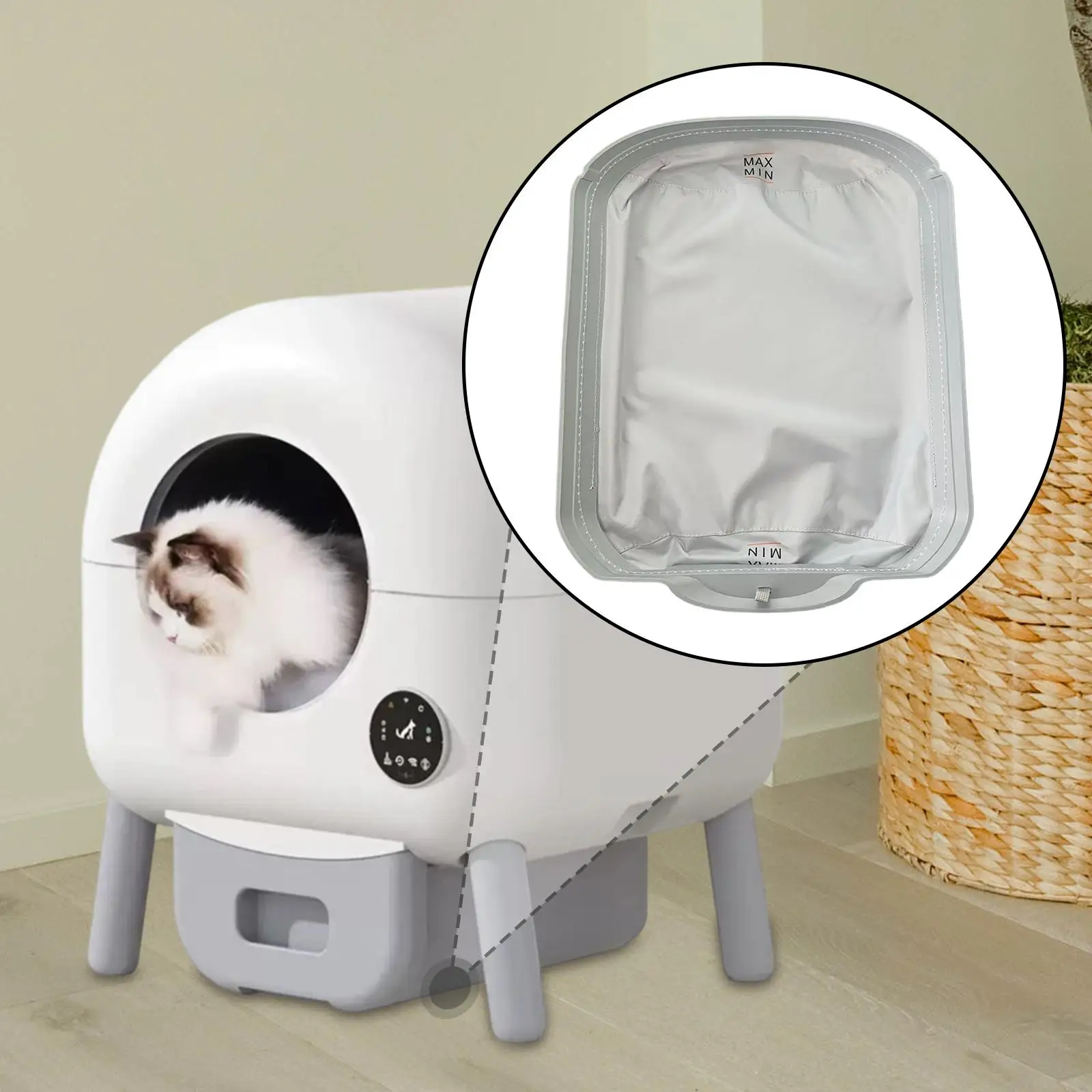 Portable Cat Litter Mat Removable Soft Tray Durable Waterproof Pad for Best Cat Litter Box and Enclosure Hidden Cat Litter Box - Image 4