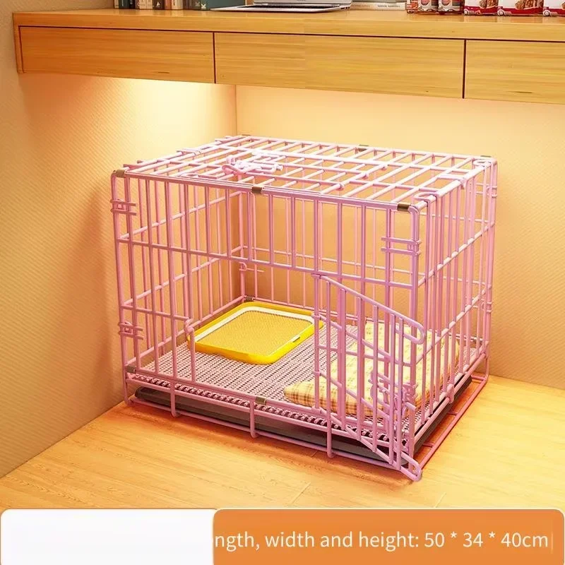 Large Space House For Dogs Pet Supplies Pet Villa Dog Cage With Toilet Tray Puppy House Iron Mesh Dog Cage Indoor Duplex Luxury - Image 8
