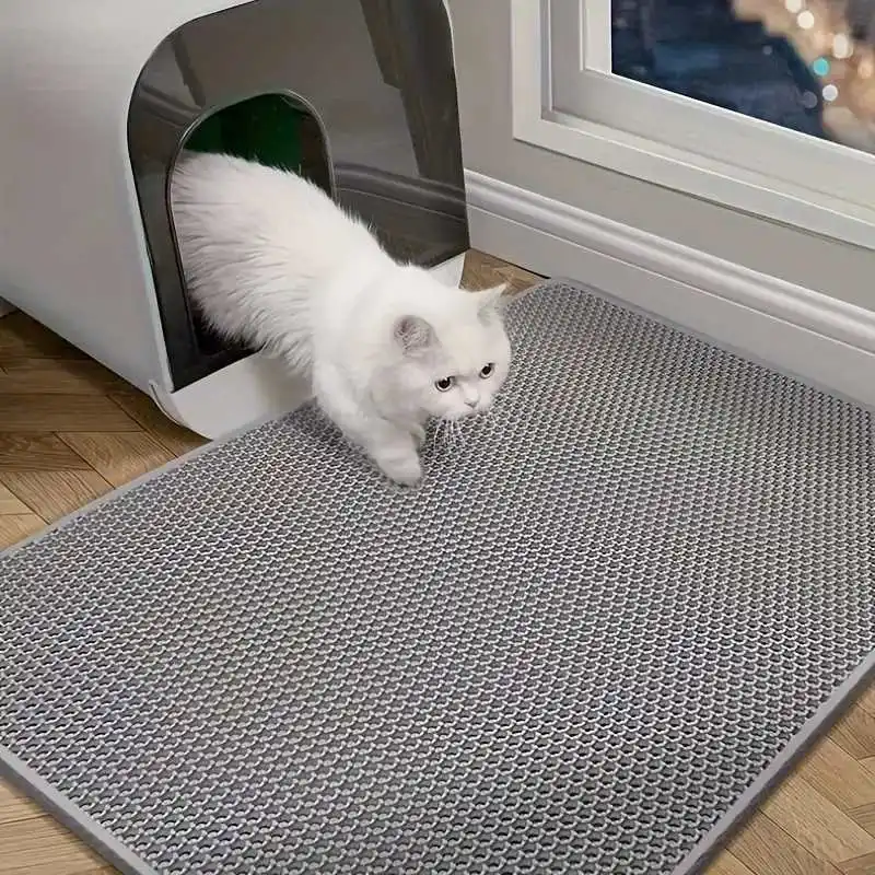 Cat Litter Mat Double Layer Cat Litter Box Waterproof Mat Non-slip Sand Cat Foldable Pad Washable Mat Pet Clean Supplies - Image 6