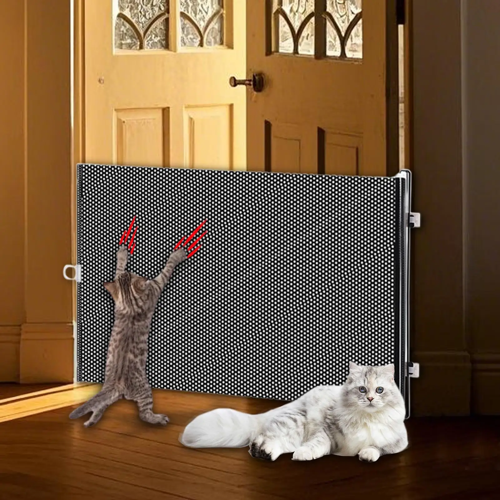 Retractable Gates for Dogs Retractable Baby Gates for Stairs 40x125cm Portable Animal Fence Cat Barriers Pet Supplies for Indoor - Image 3