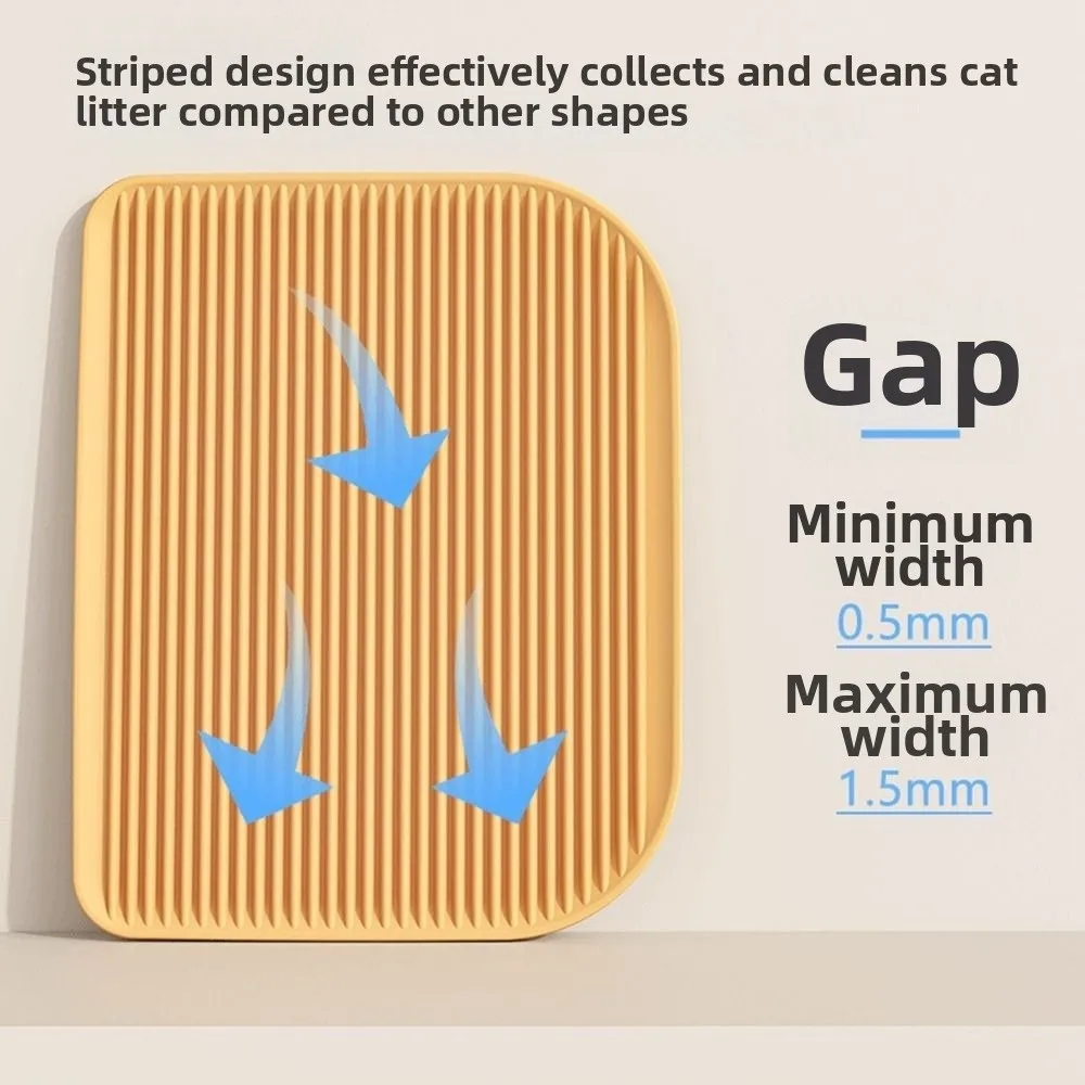 Durable Super Hard Cat Litter Mat Waterproof Non Slip Litter Catcher Splash-Proof Washable Litter Trapper Pad Pet Litter Box - Image 3
