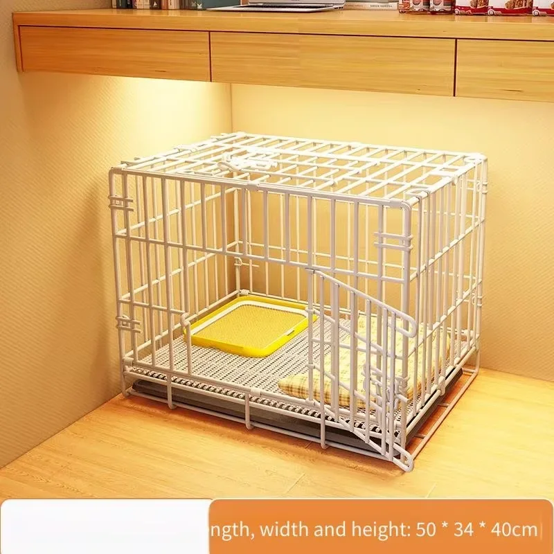 Large Space House For Dogs Pet Supplies Pet Villa Dog Cage With Toilet Tray Puppy House Iron Mesh Dog Cage Indoor Duplex Luxury - Image 7
