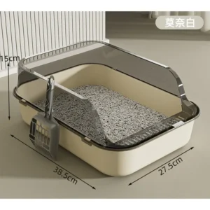 Semi-enclosed, breathable, odorless cat litter box, anti-splash cat litter box, pet supplies