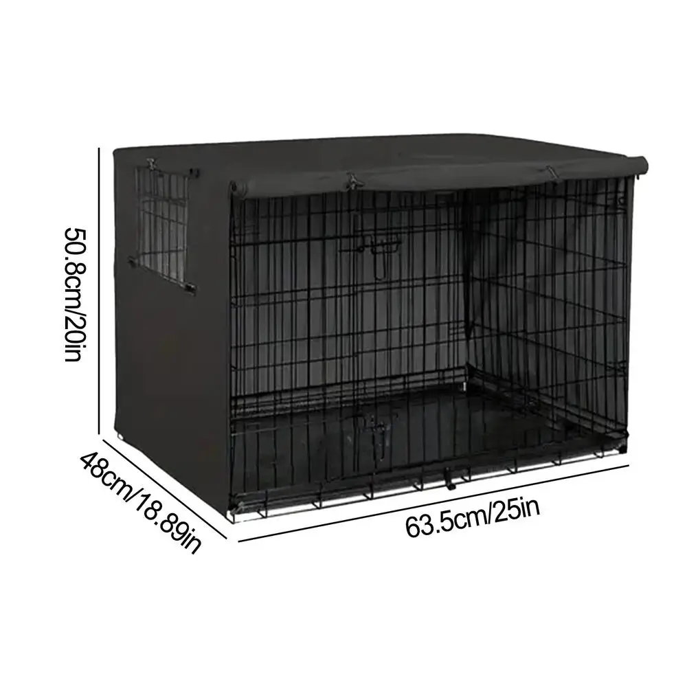 Pet Cage Cover Oxford Dog Kennel Cover Pet Crate Cover Windproof Dog Kennel Cover Waterproof Dog Cat Cage Cover for Crates - Image 7