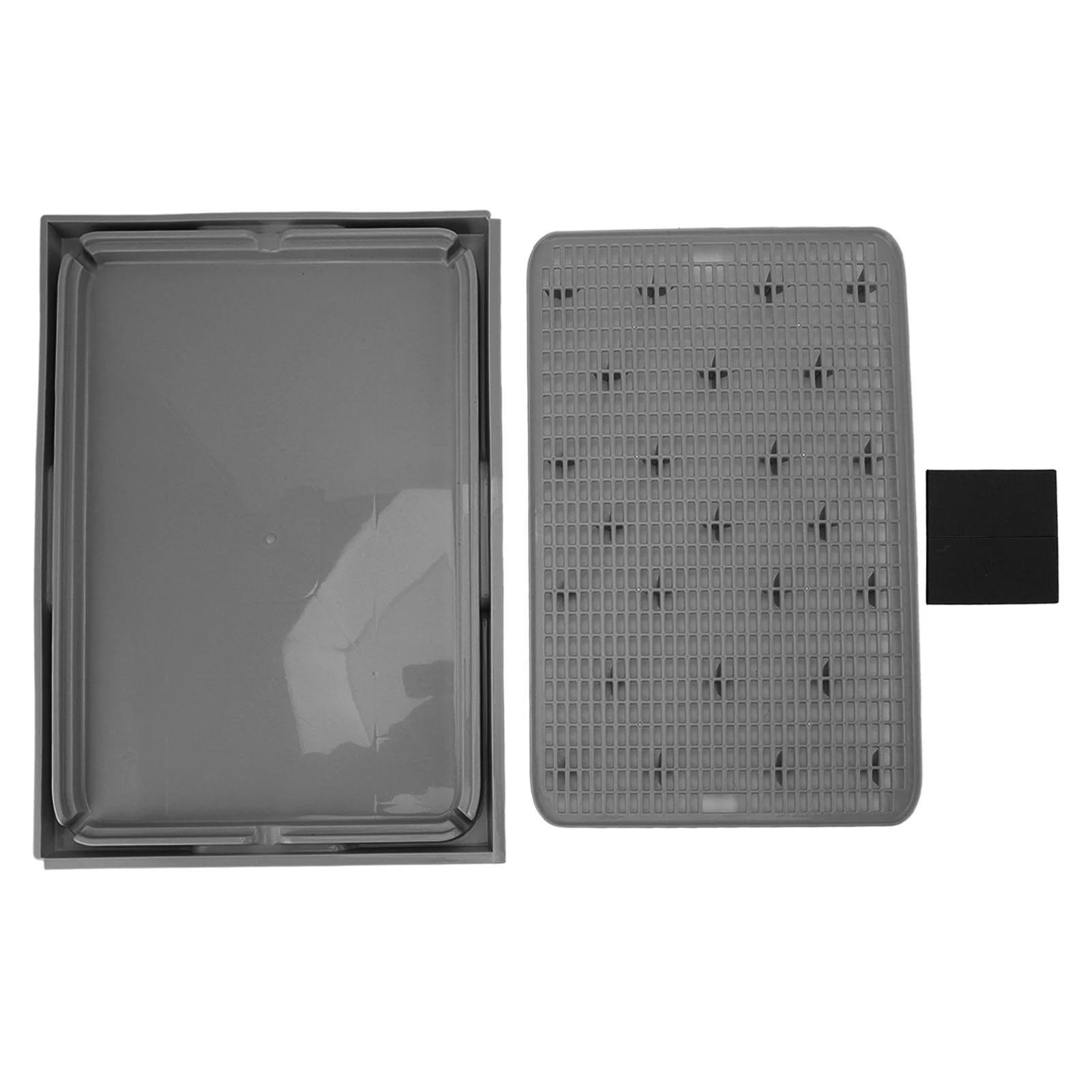 Cat Litter Box Mat 41x28x2cm Spacious Plastic Double Layer Washable Cat Litter Catcher Mat with Anti Slip Bottom Pet Supplies - Image 7