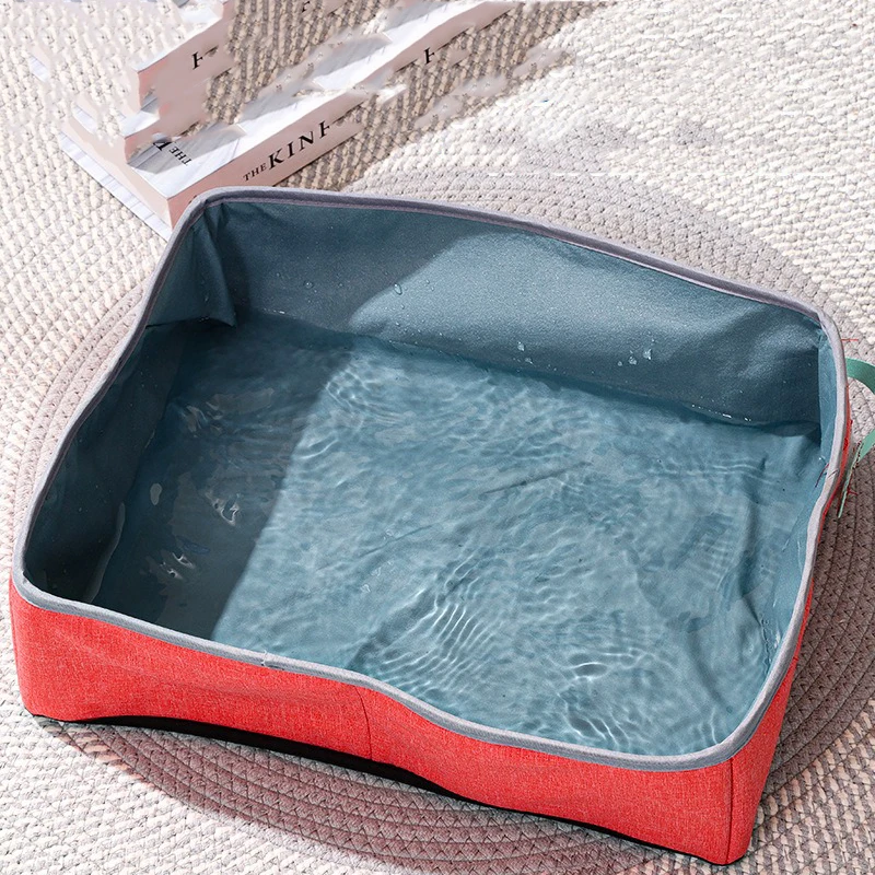 Semi Enclosed Cat Litter Box, Foldable, Portable, Waterproof, Oxford Cloth, Open Cat Toilet Cat Litter Box Pet Supplies & Pet - Image 4