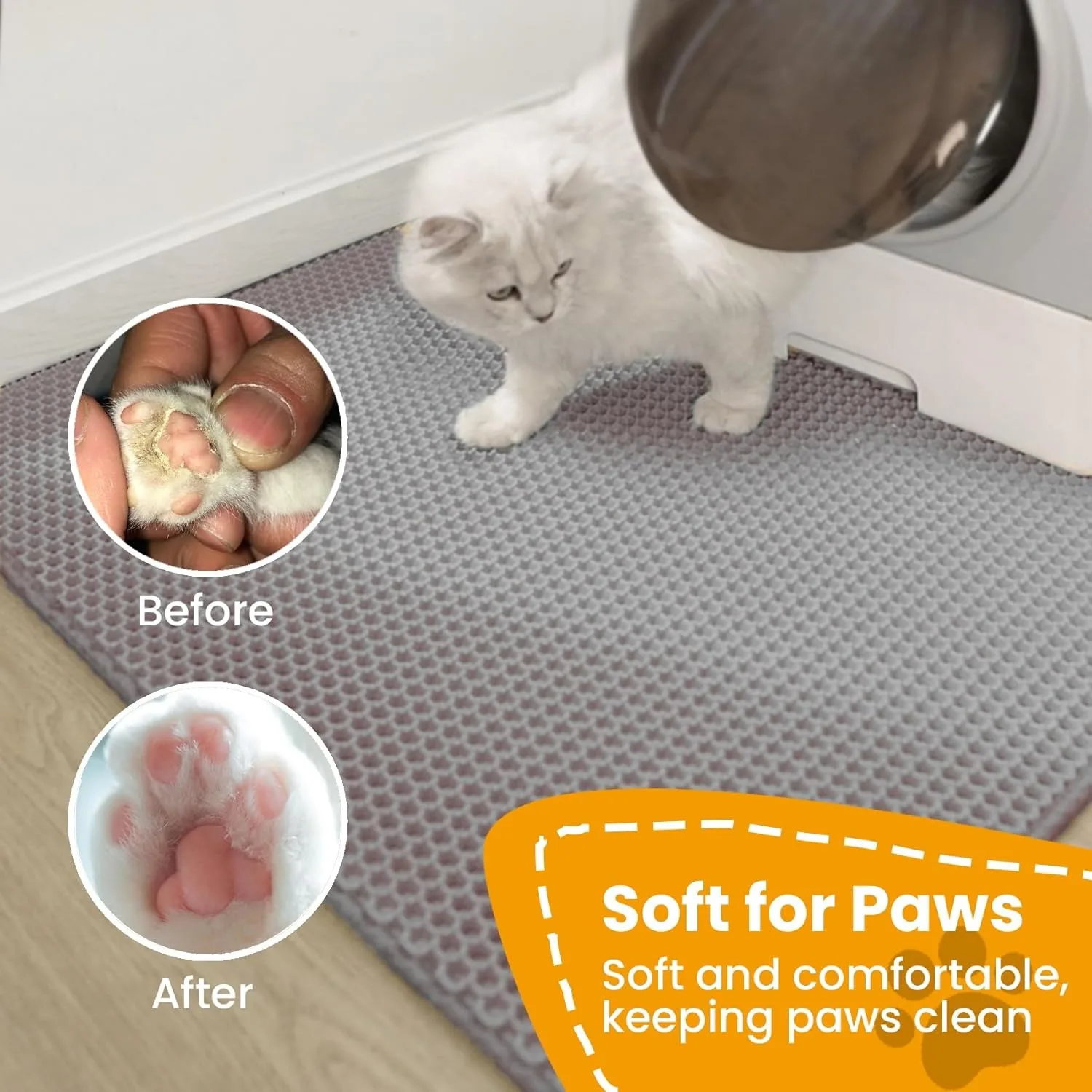 Cat Litter Mat Double Layer Pet Non Slip Big Pet Litter Box Filter MatWear Resistant Waterproof Anti-slip Cat Litter Mat - Image 6