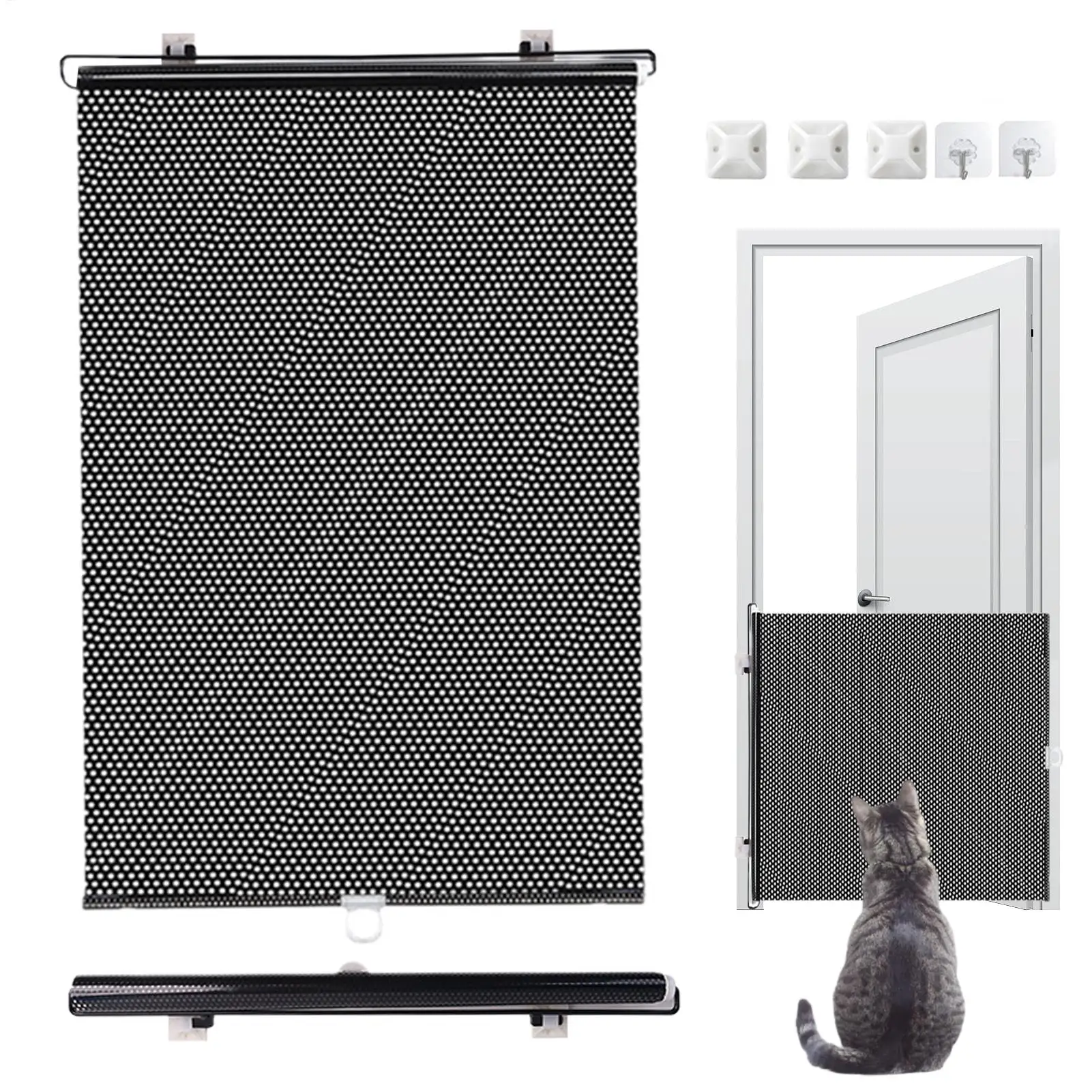 Retractable Pet Gate Dog Gate for Doorways 40x125cm Animal Fence Cat Barriers Pet Supplies Retractable Baby Gates for Stairs - Image 2