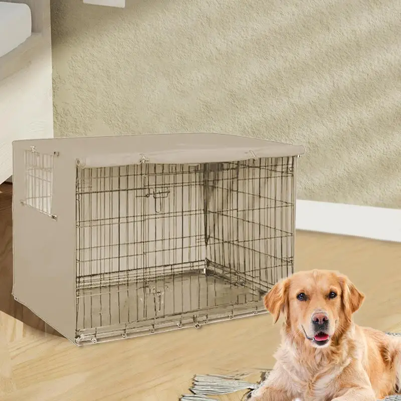 Pet Cage Cover Oxford Dog Kennel Cover Pet Crate Cover Windproof Dog Kennel Cover Waterproof Dog Cat Cage Cover for Crates - Image 4