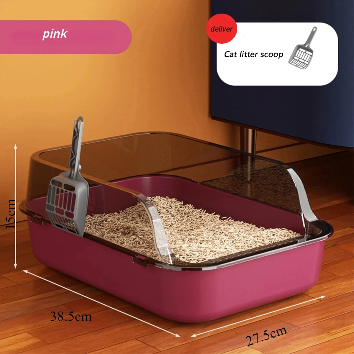 Cat Litter Box Kitty Sandbox cat bathroom Semi Closed Cleaning Basin Supplies Pet Toilet Kitten Tray Bedpan Accessories Supplies - Image 10