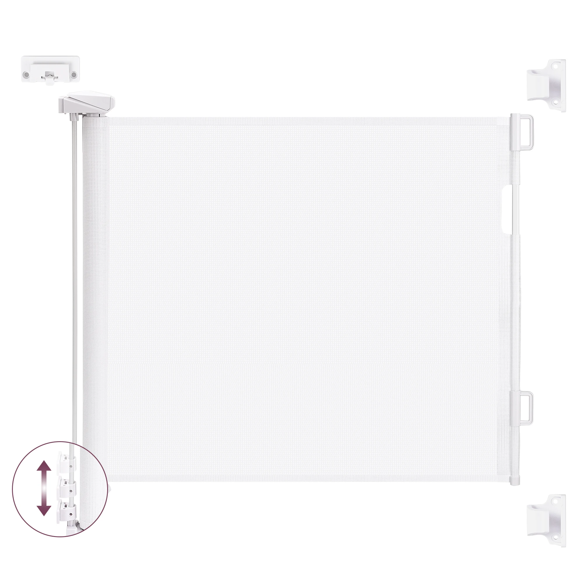 Retractable Dog Gate for Doorways Stairs Hallways Indoor Outdoor Pet Fence