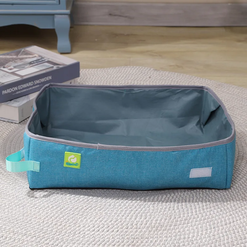 Semi Enclosed Cat Litter Box, Foldable, Portable, Waterproof, Oxford Cloth, Open Cat Toilet Cat Litter Box Pet Supplies & Pet - Image 9