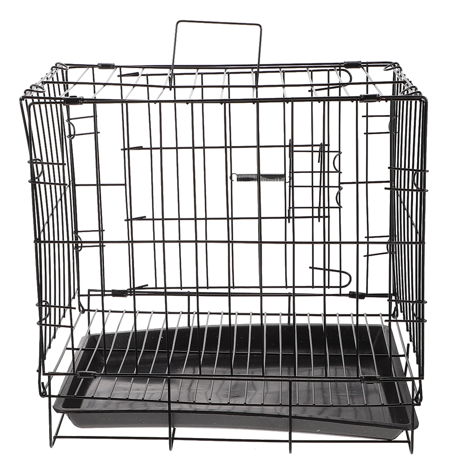1 Set Pet Crate Iron Wire Dog Cage Folding Metal Kennel Removable Tray Lockable Door Safe Training Shelter Pet Crate - Image 5