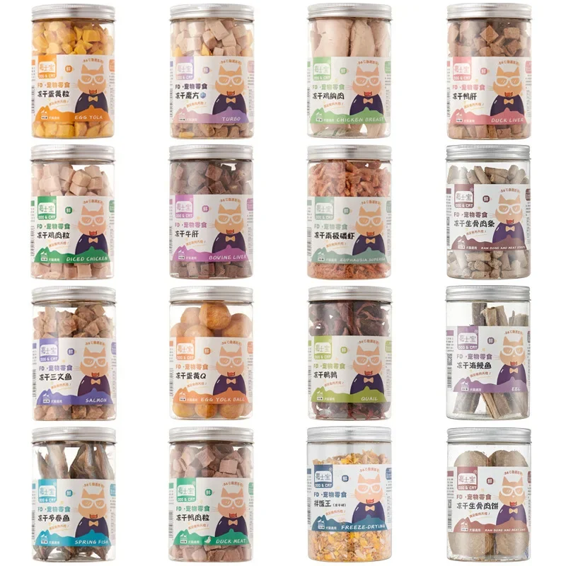 Pet Snacks canned freeze-dried chicken duck beef three texts cod quail eggs yellow eggs cats and dogs freeze-dried - Image 4