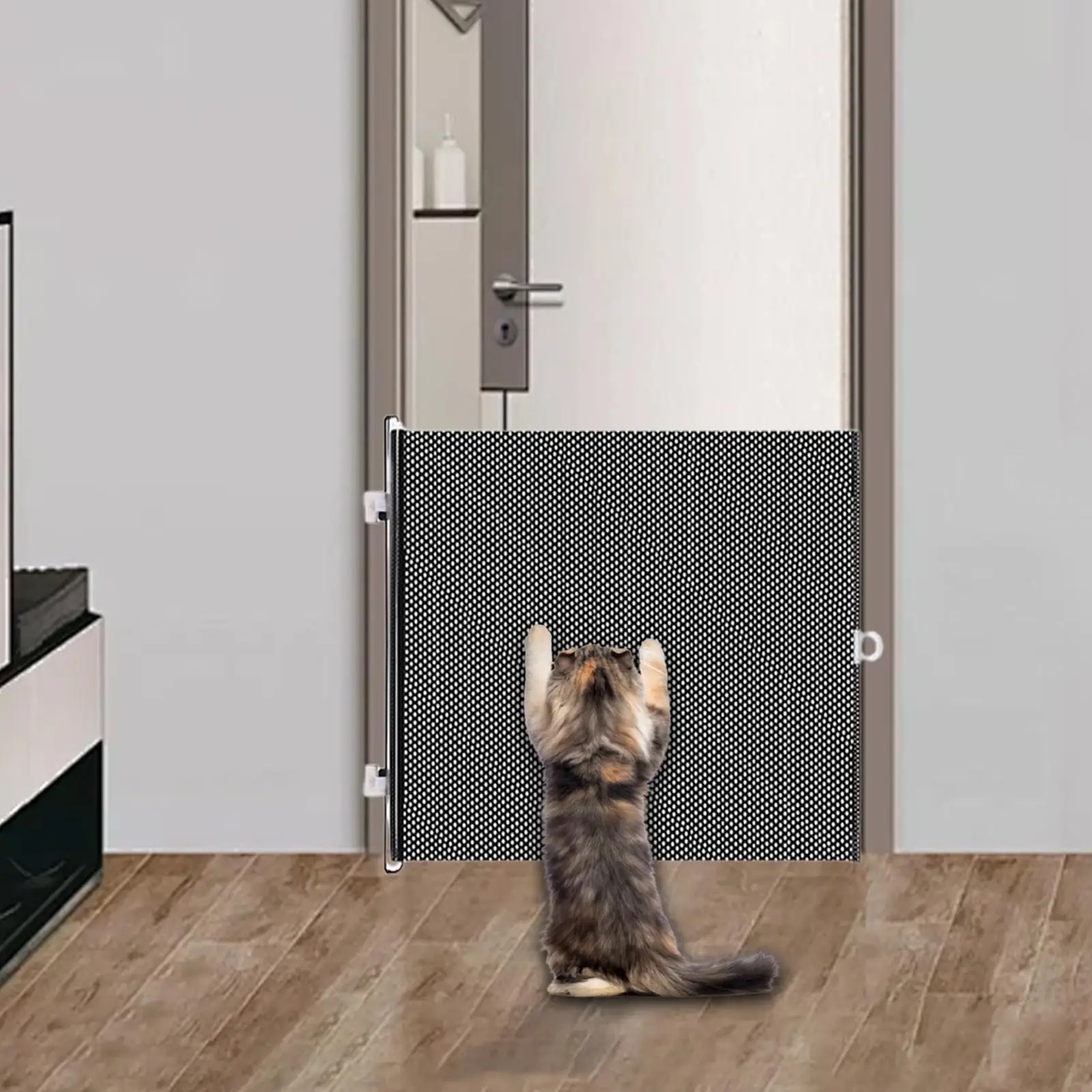 Retractable Gates for Dogs Retractable Baby Gates for Stairs 40x125cm Portable Animal Fence Cat Barriers Pet Supplies for Indoor