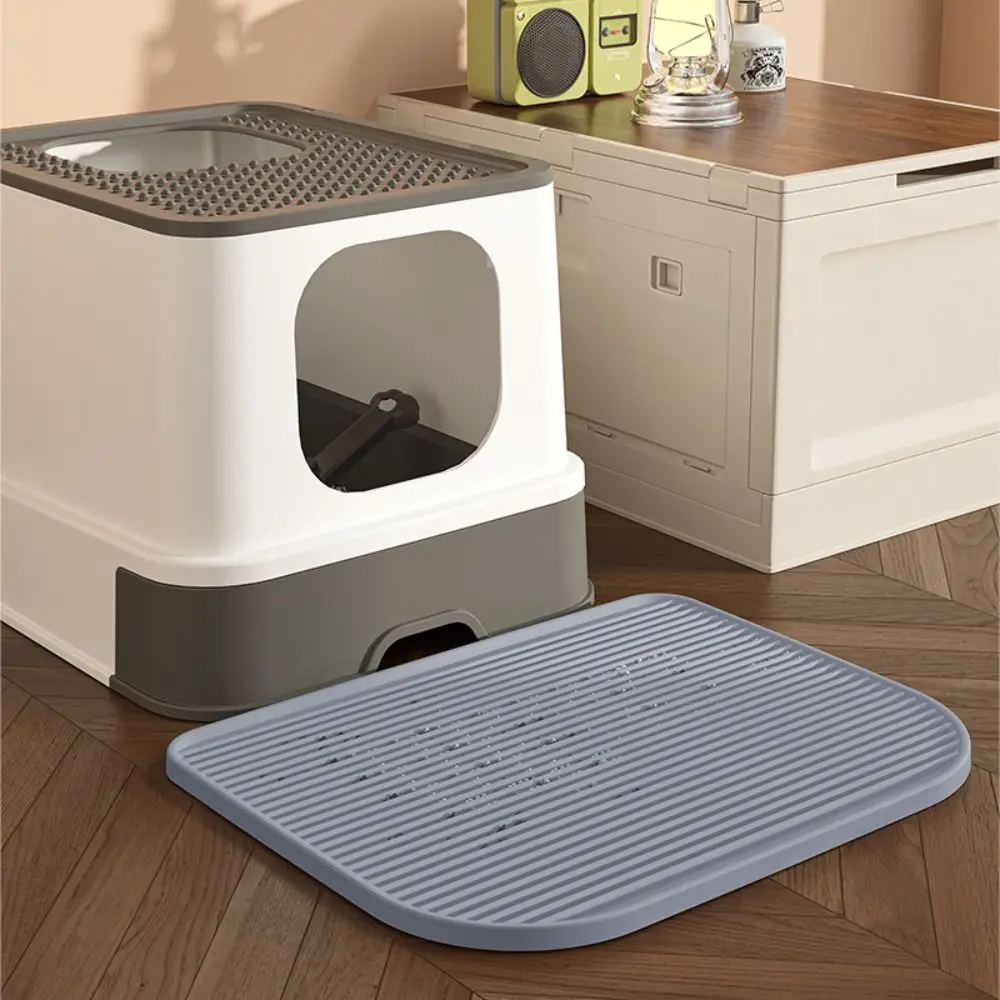 Durable Super Hard Cat Litter Mat Waterproof Non Slip Litter Catcher Splash-Proof Washable Litter Trapper Pad Pet Litter Box - Image 2