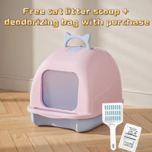 Fully Enclosed Cat Litter Box Large Cat Litter Box Anti-Splashing and Deodorizing Toilet Pet Supplies