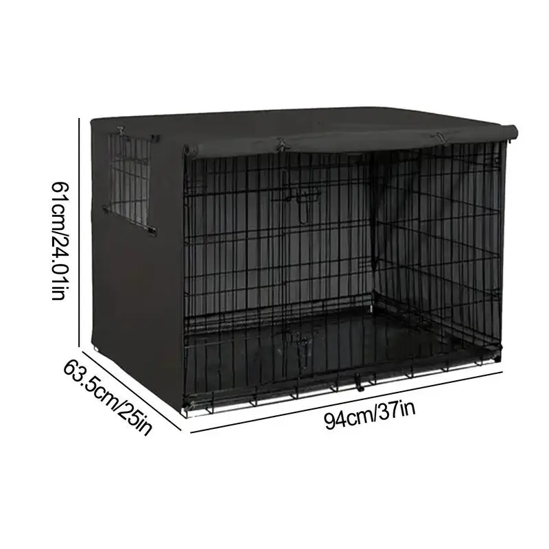 Pet Cage Cover Oxford Dog Kennel Cover Pet Crate Cover Windproof Dog Kennel Cover Waterproof Dog Cat Cage Cover for Crates - Image 6