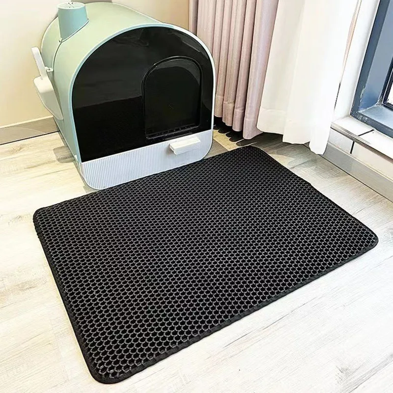 Cat Litter Mat Double Layer Cat Litter Box Waterproof Mat Non-slip Sand Cat Foldable Pad Washable Mat Pet Clean Supplies - Image 9