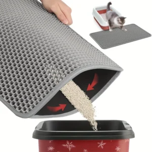 Cat litter mat, garbage collection mat, anti carry out cat litter, anti key mat, honeycomb double-layer design, waterproof, anti