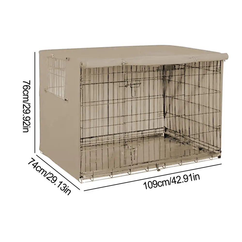Pet Cage Cover Oxford Dog Kennel Cover Pet Crate Cover Windproof Dog Kennel Cover Waterproof Dog Cat Cage Cover for Crates - Image 13