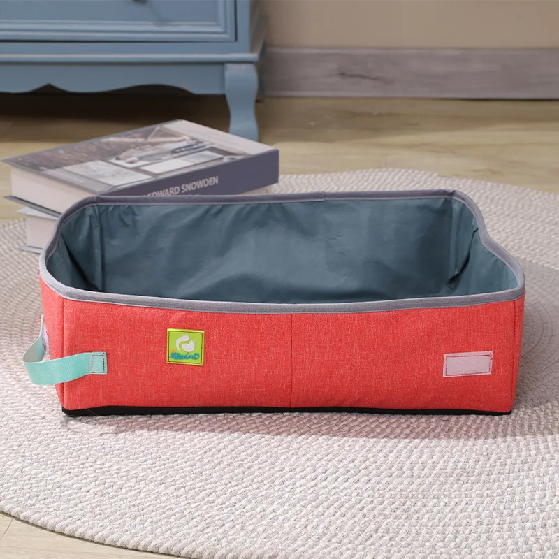 Semi Enclosed Cat Litter Box, Foldable, Portable, Waterproof, Oxford Cloth, Open Cat Toilet Cat Litter Box Pet Supplies & Pet - Image 7