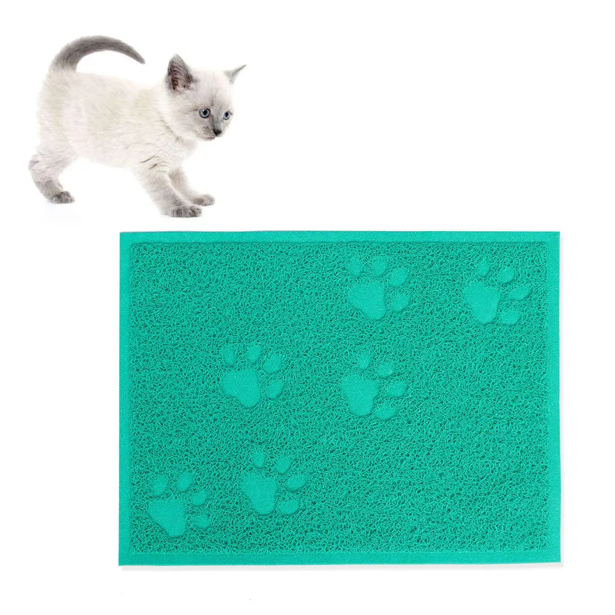 30x40cm Cat Litter Mat Easy Clean PVC Water Resistant Stylish Doormat Pet Washable Cat Litter Mat Pet Cleaning Carpet - Image 8