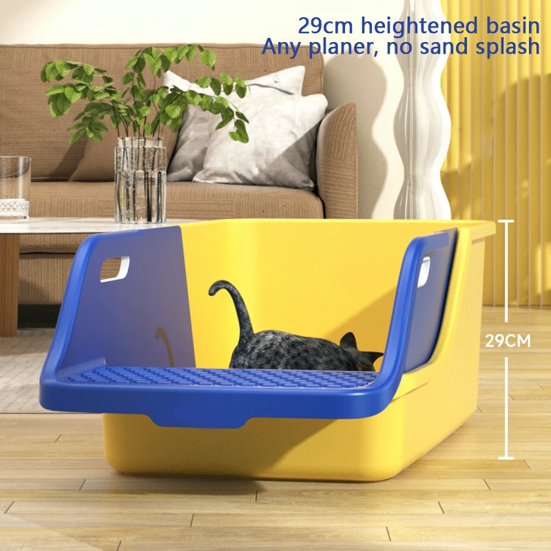 Cat Supplies Toilet Cat Litter Box Semi-closed Extra Large Size To Prevent Splashing Outside Automatic Litter Box - Image 4