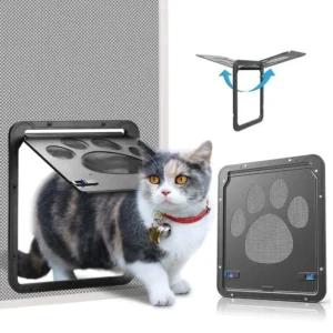 Pet Door Outdoor Dogs Cats Window Gate House Enter Freely Fashion Pretty Garden New Safe Lockable Screen Easy Install Dog Gate